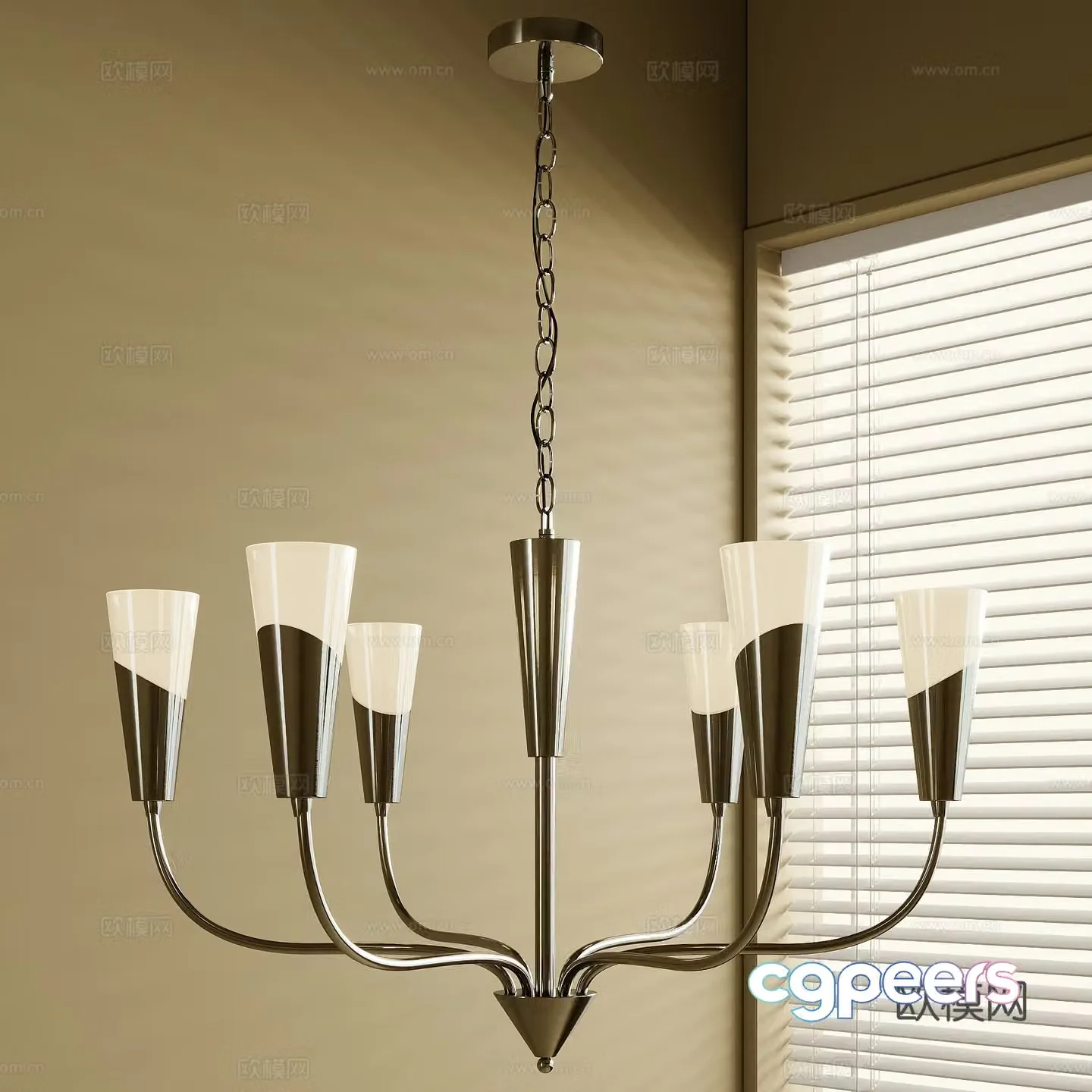 Modern chandelier 3d model
