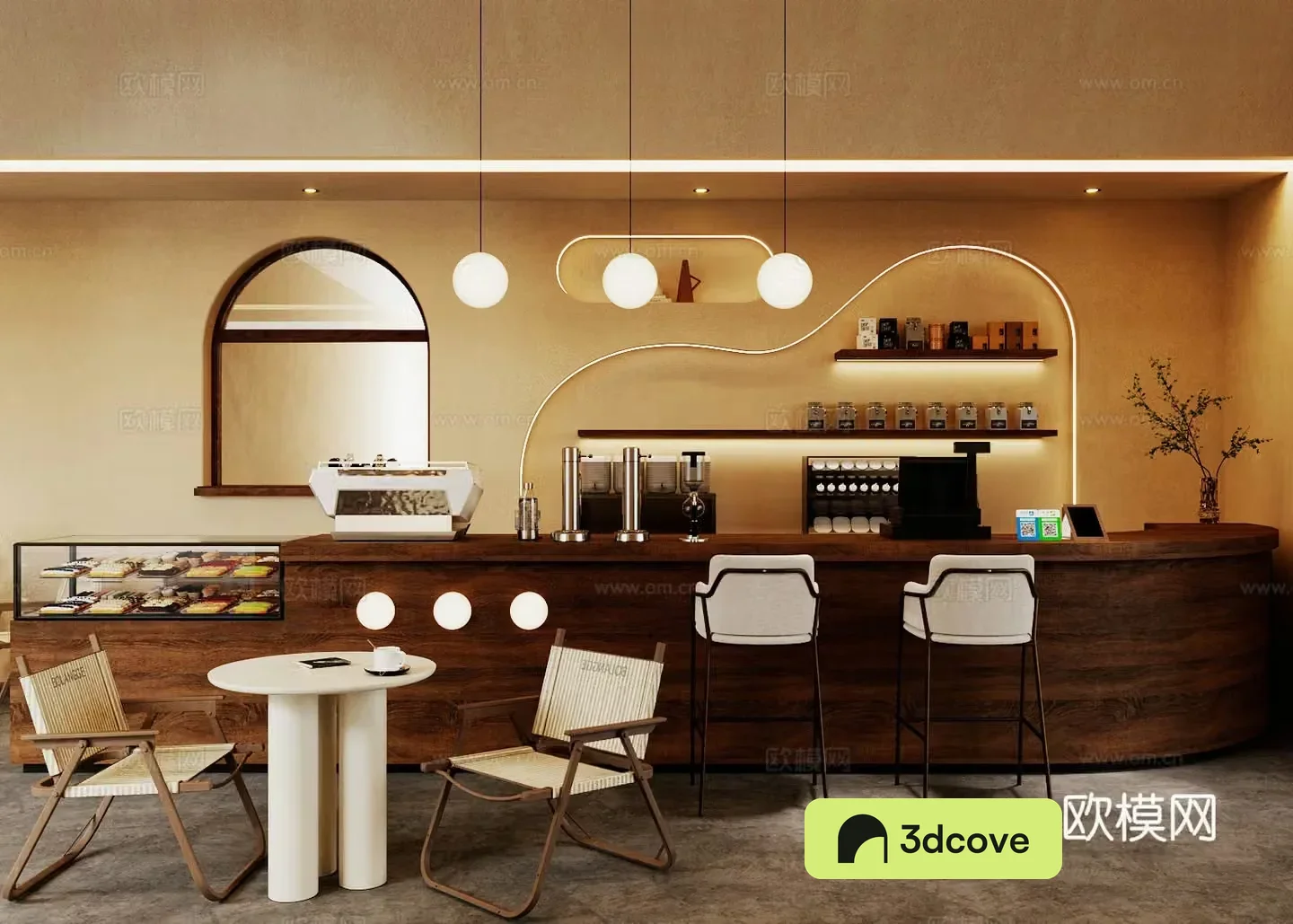 Wasabi Cafe Cafe 3d model