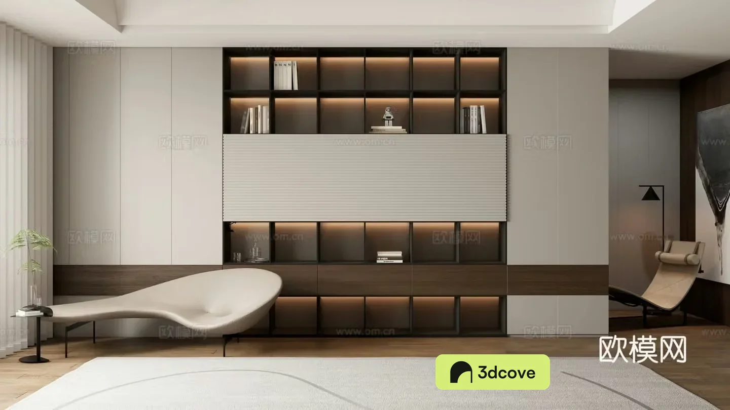 Modern open bookcase bookshelf