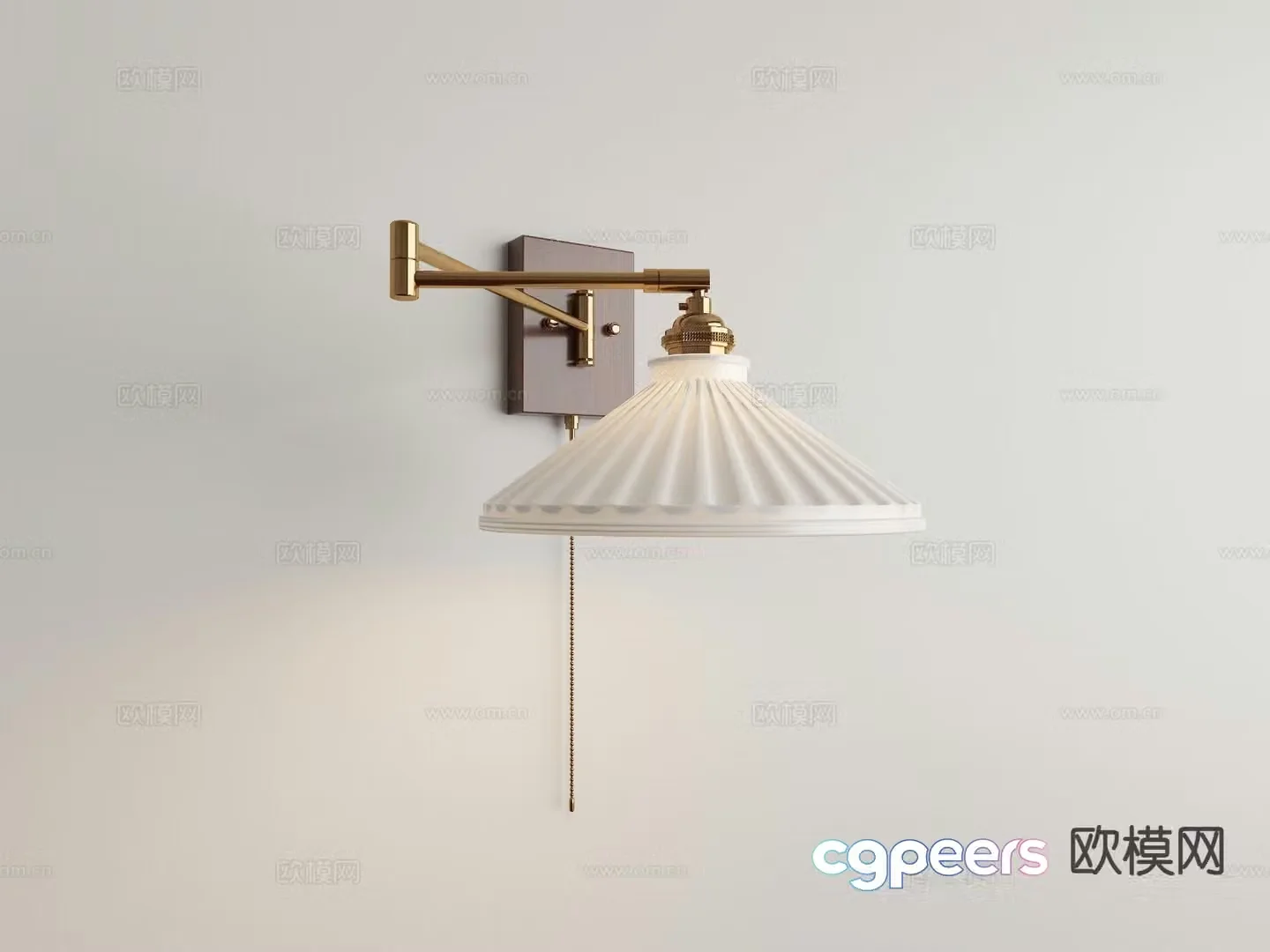 Light luxury folding wall lamp 3D model