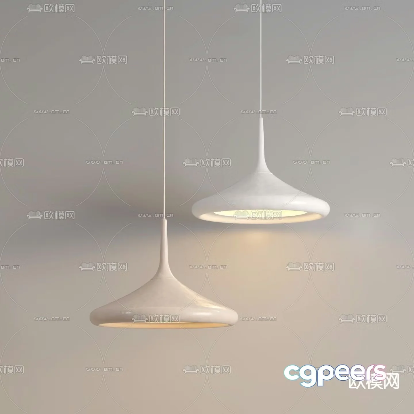 Cream style small chandelier 3d model