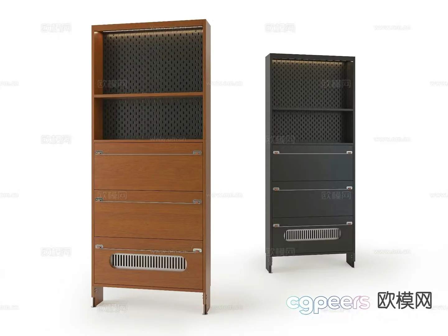 Medieval style shoe cabinet 3D model
