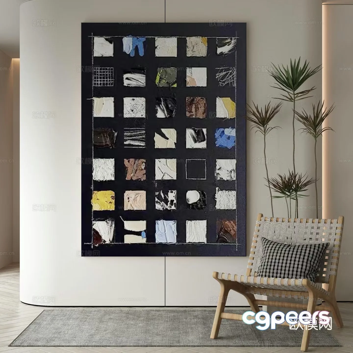 Modern decorative painting 3d model