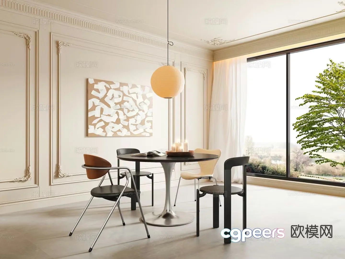 French restaurant 3d model