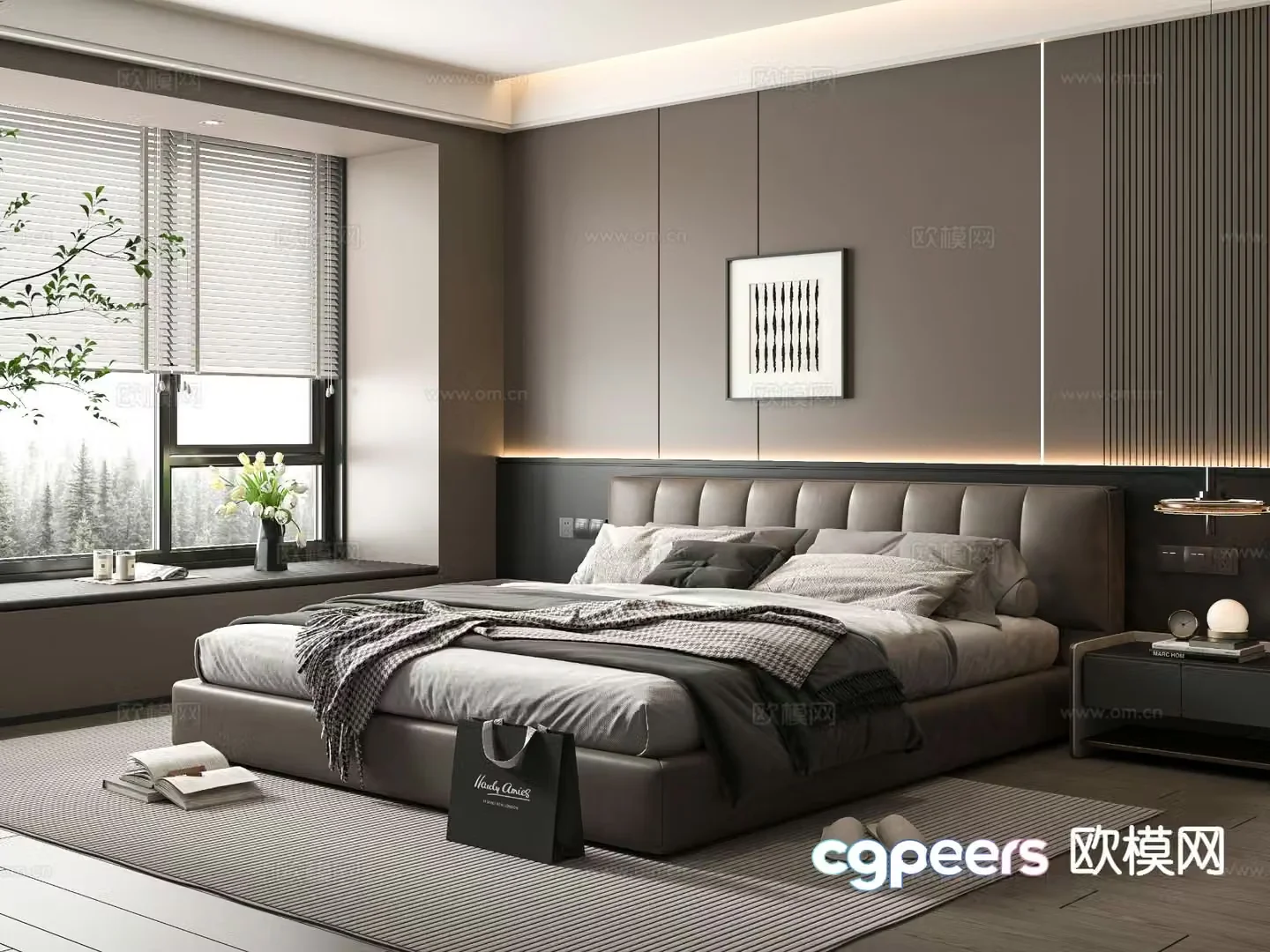 Italian style bedroom master bedroom 3d model
