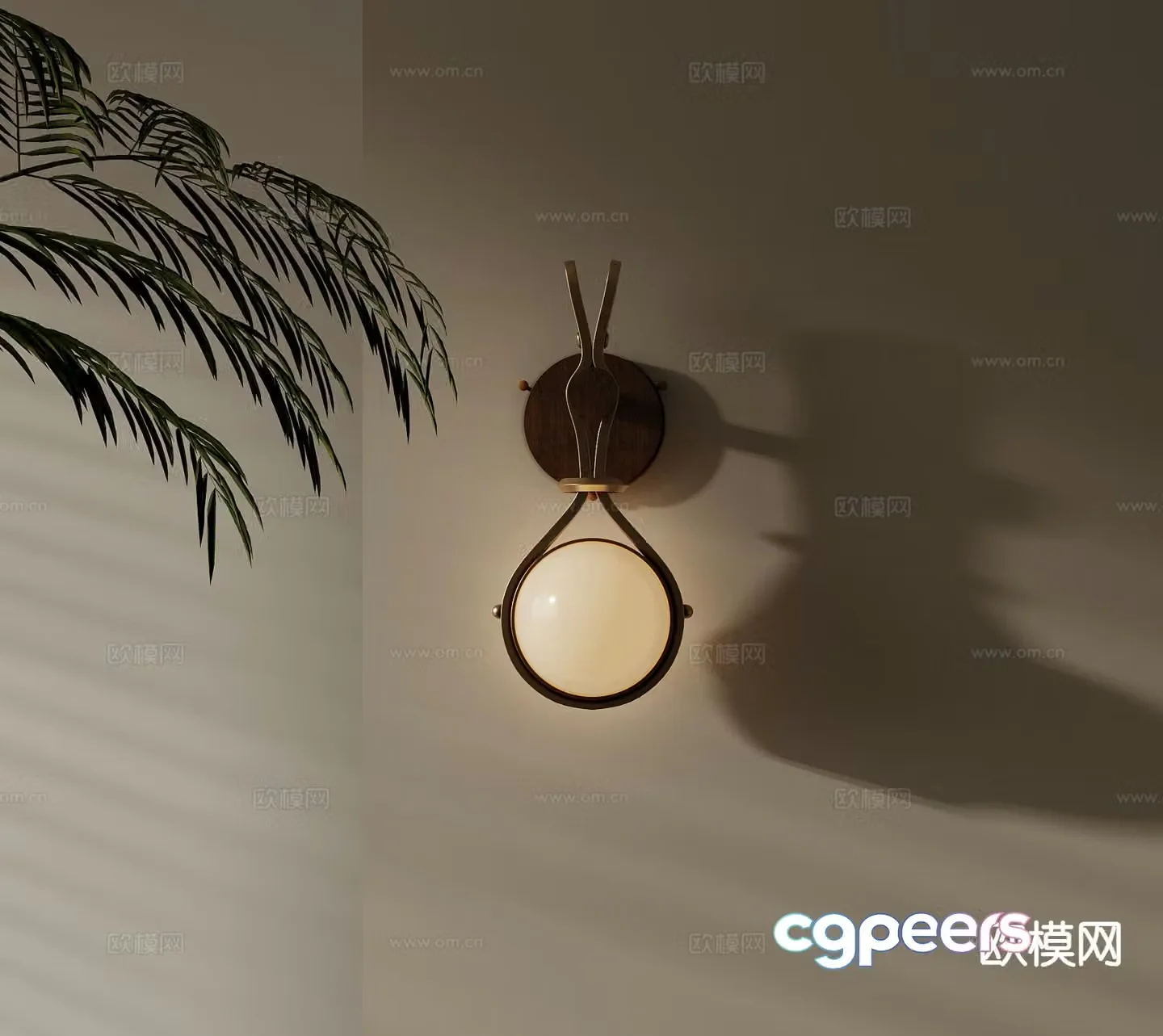 Medieval style wall lamp 3d model