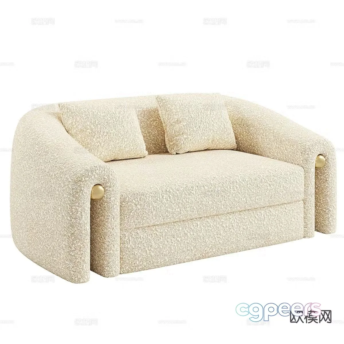 Nordic loveseat 3d model