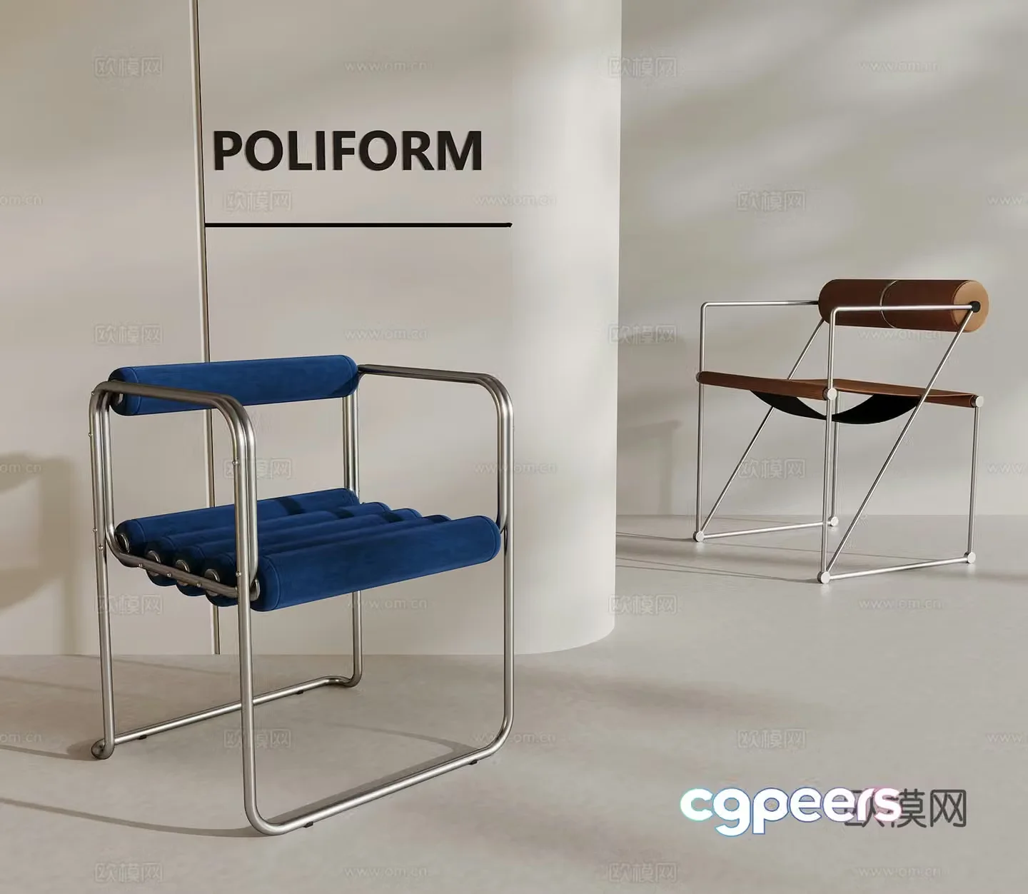 Dining chair Modern minimalist dining chair Writing chair Leisure chair 3d model