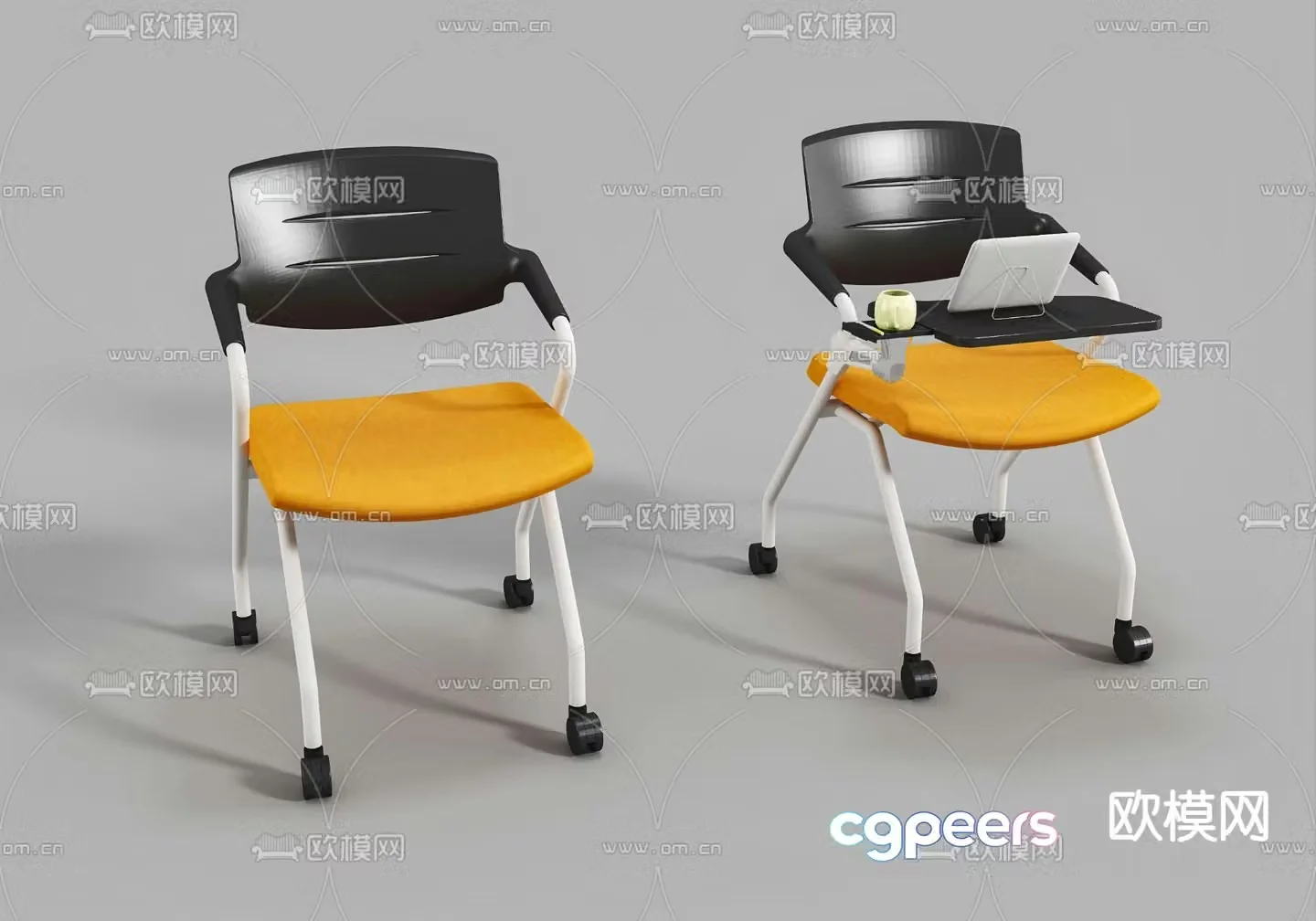Training chair office chair conference chair 3d model