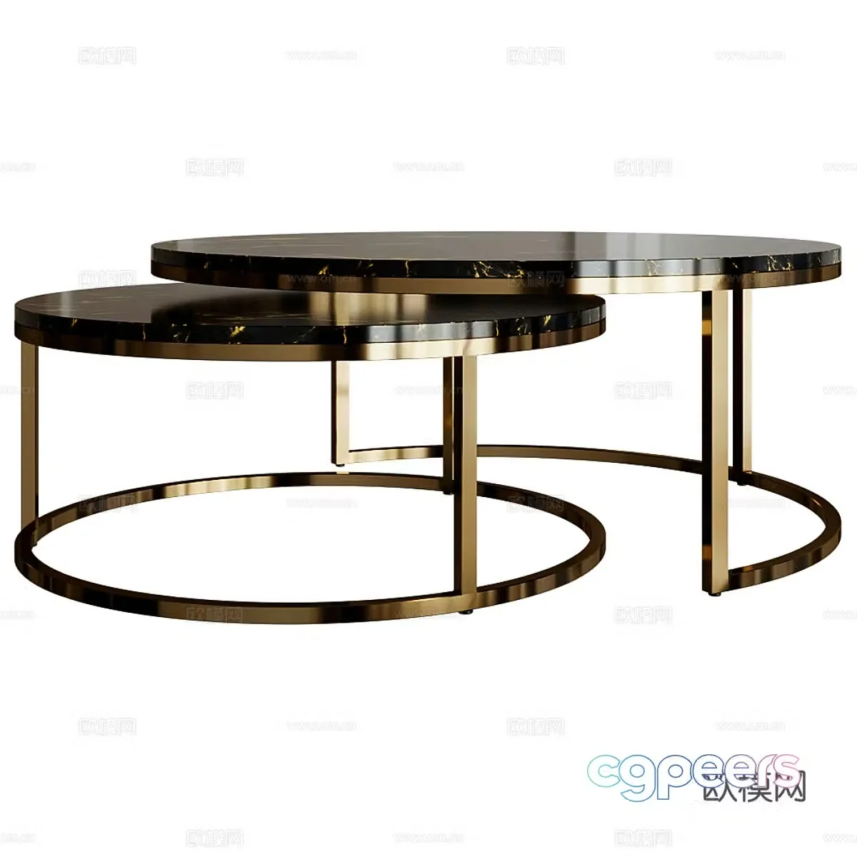 Italian style mother-in-law coffee table 3d model
