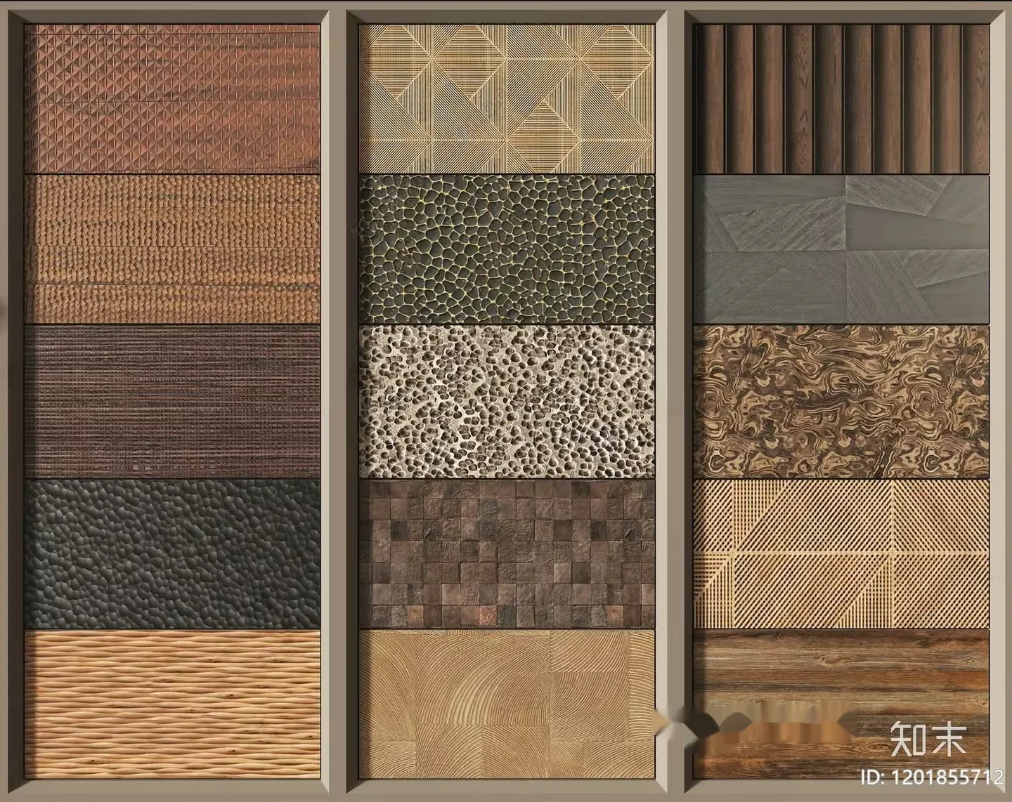 Wooden Wall Panels 3D Model – 9688 – VRAY Render