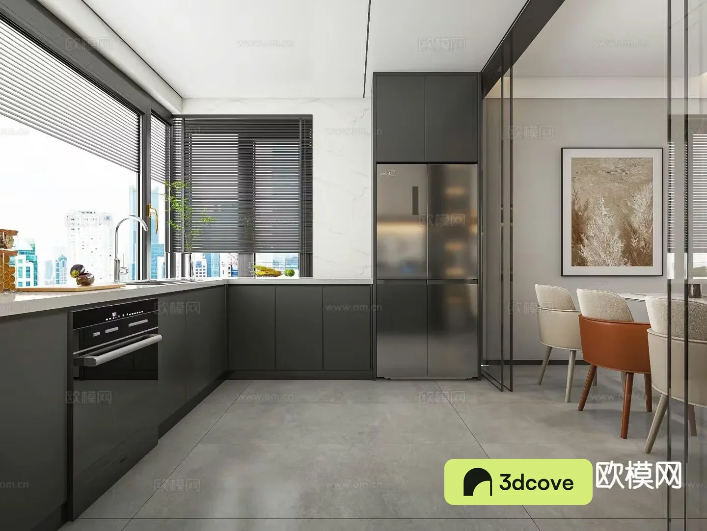 modern kitchen cabinet