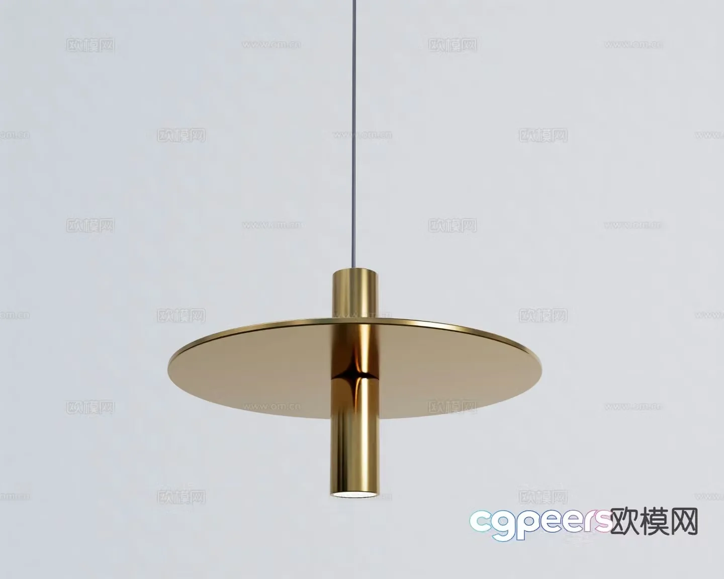 Light luxury chandelier 3d model