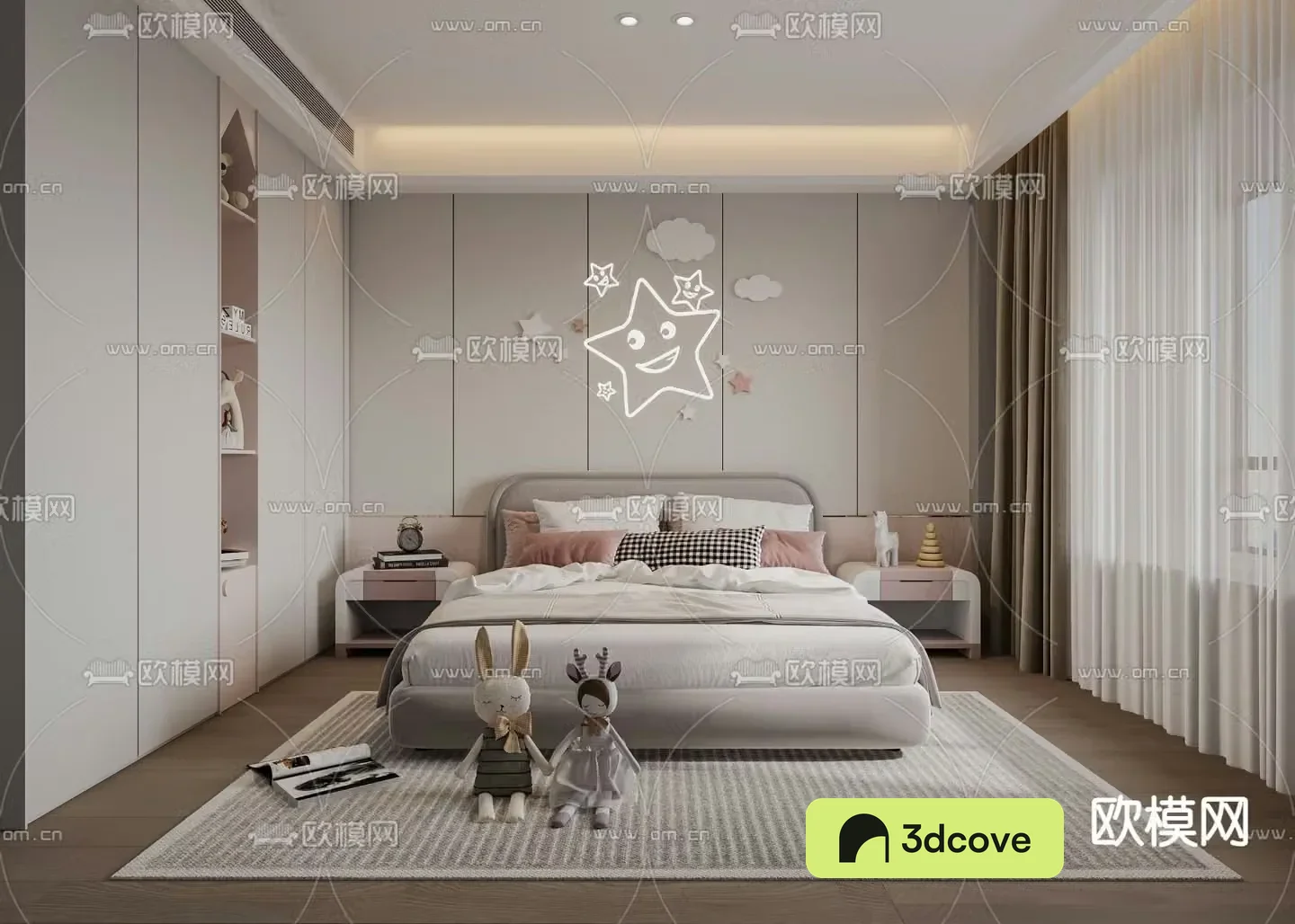 Modern bedroom girl room