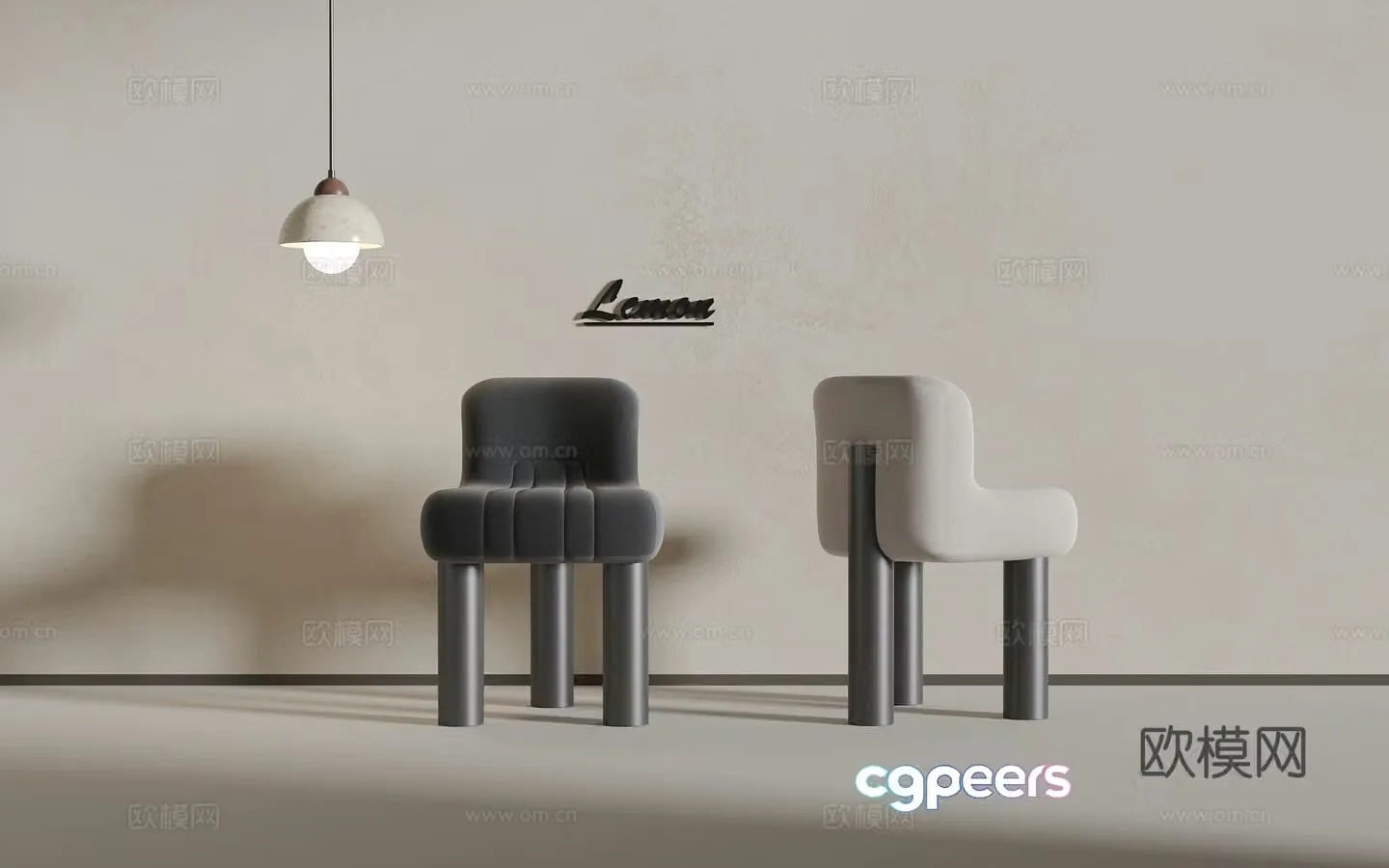 Modern single chair 3d model