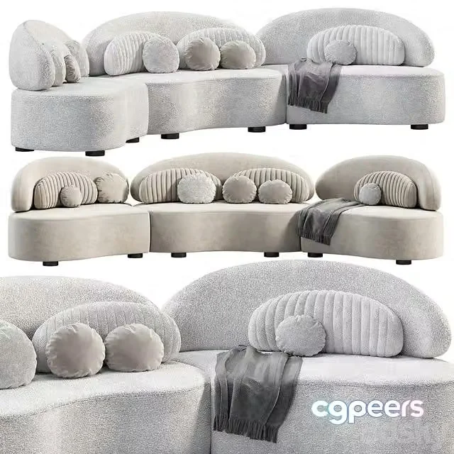 3ds Max Free – Modern Modular Sofa Velvet
