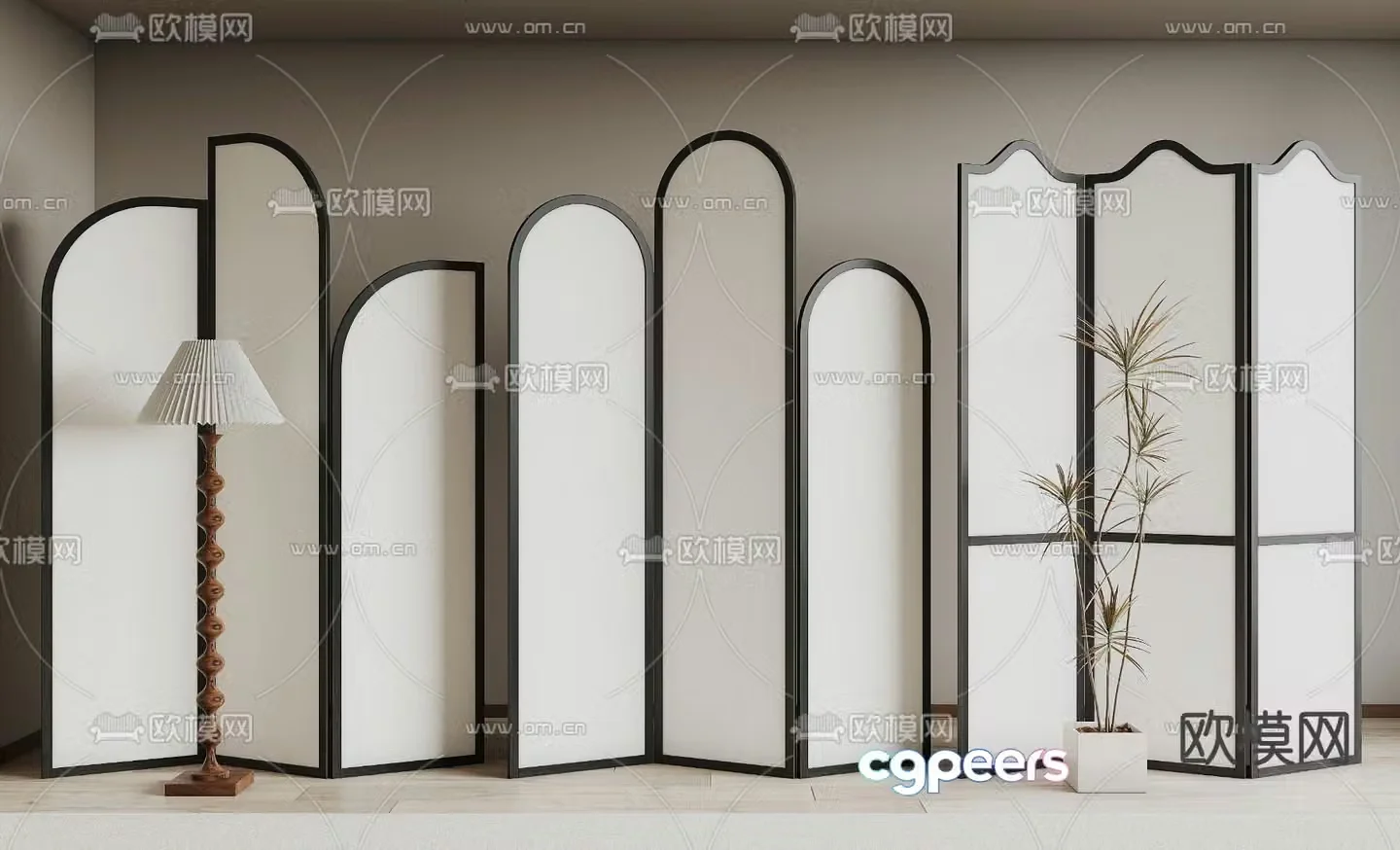 Middle-aged screen 3d model