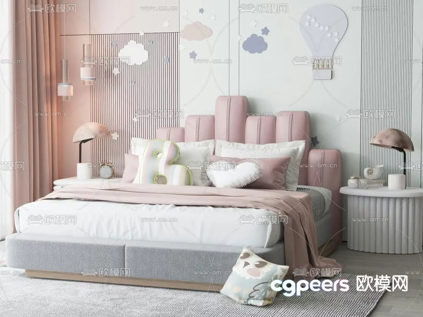 Modern children’s bed child’s bed 3d model