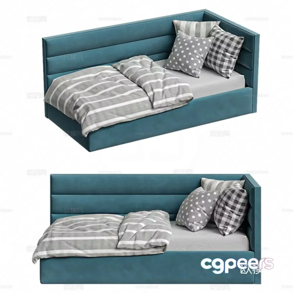 Modern children’s bed sofa bed 3d model