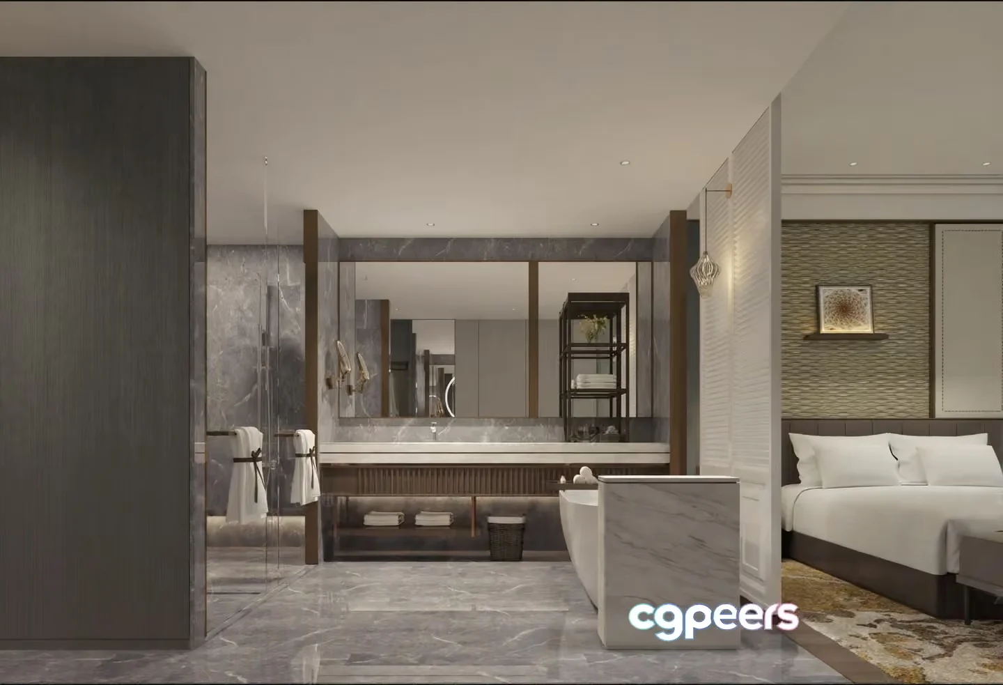 Modern Bathroom 3D Model – 16864 – CORONA Render