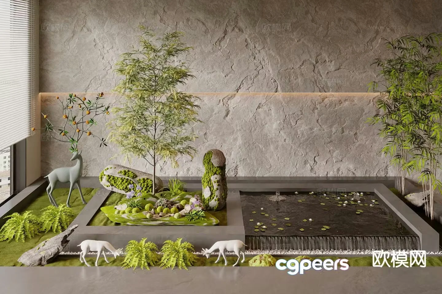 Landscape sketch plant landscaping 3D model