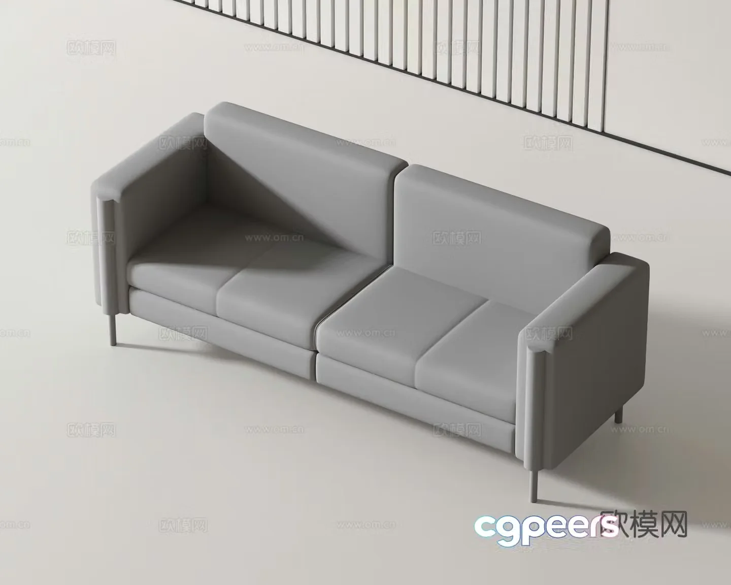 Modern love sofa 3d model