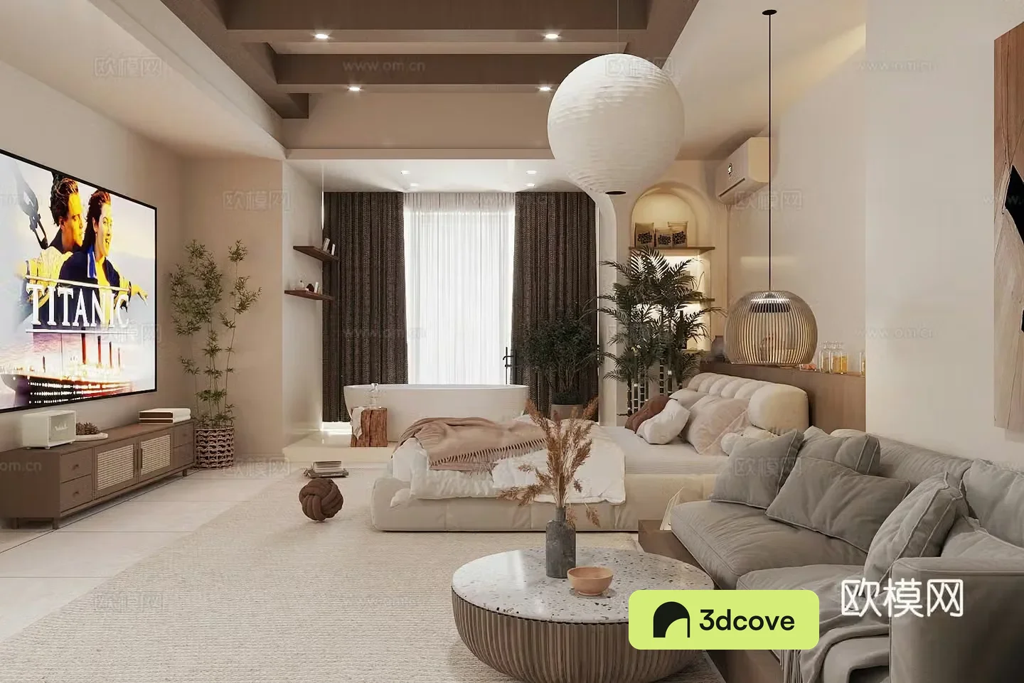 Wasabi Hotel Wasabi Hotel Room B&B Room Standard Room Hotel Hotel Big Bed and Bedroom 3D Model