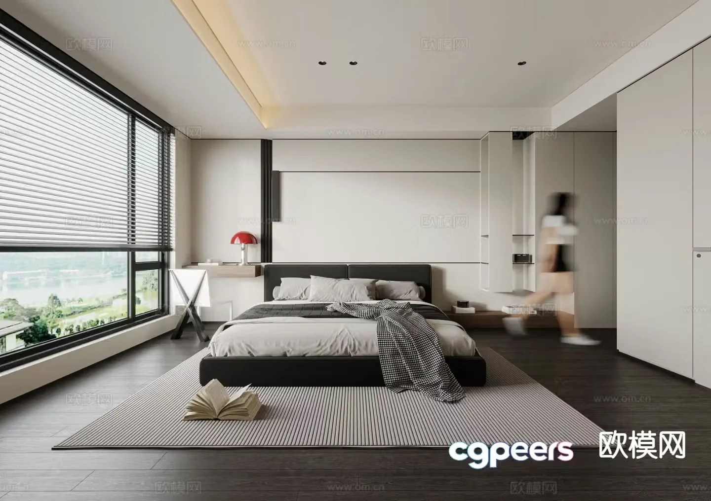 Modern bedroom master bedroom 3d model