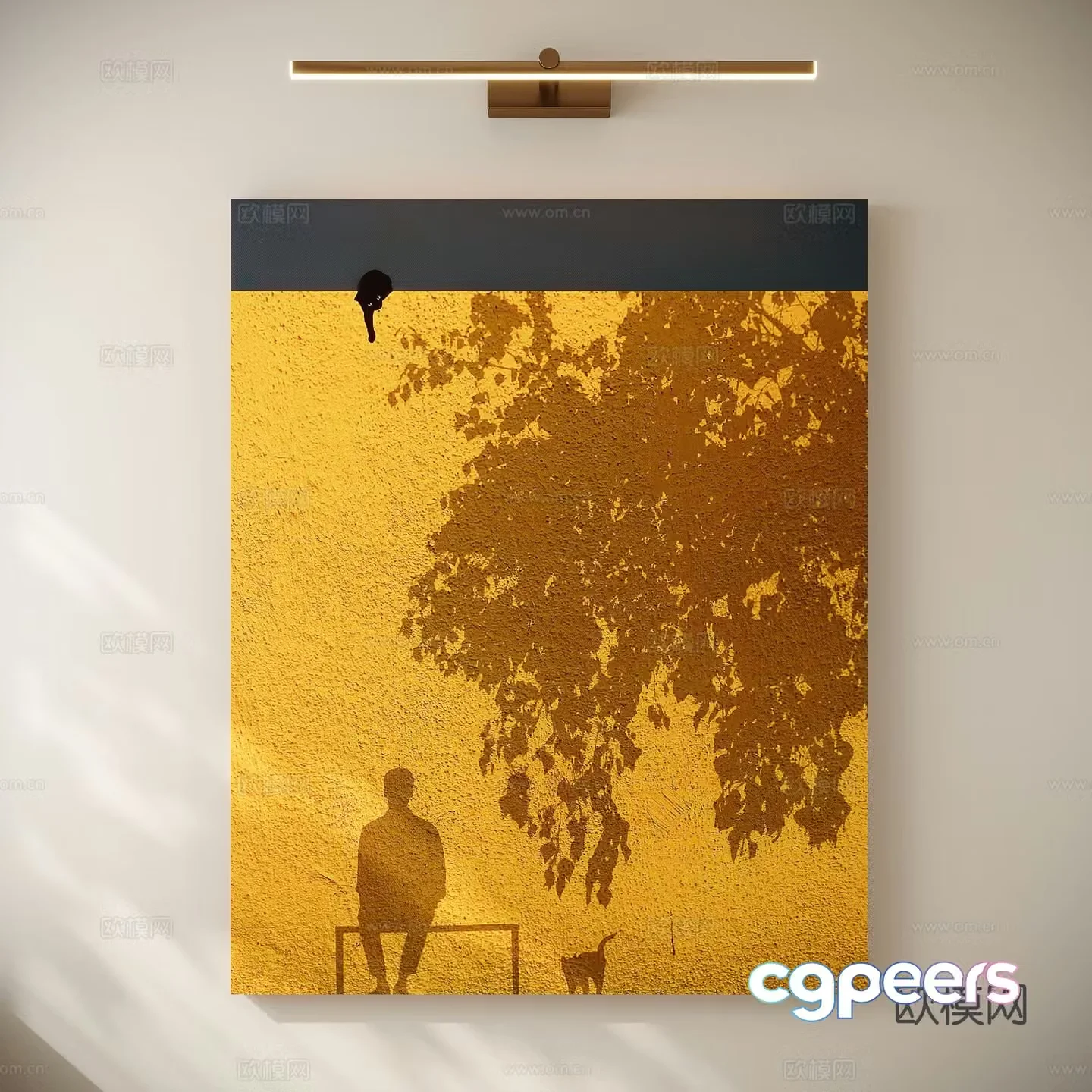 Modern art painting decorative painting 3d model
