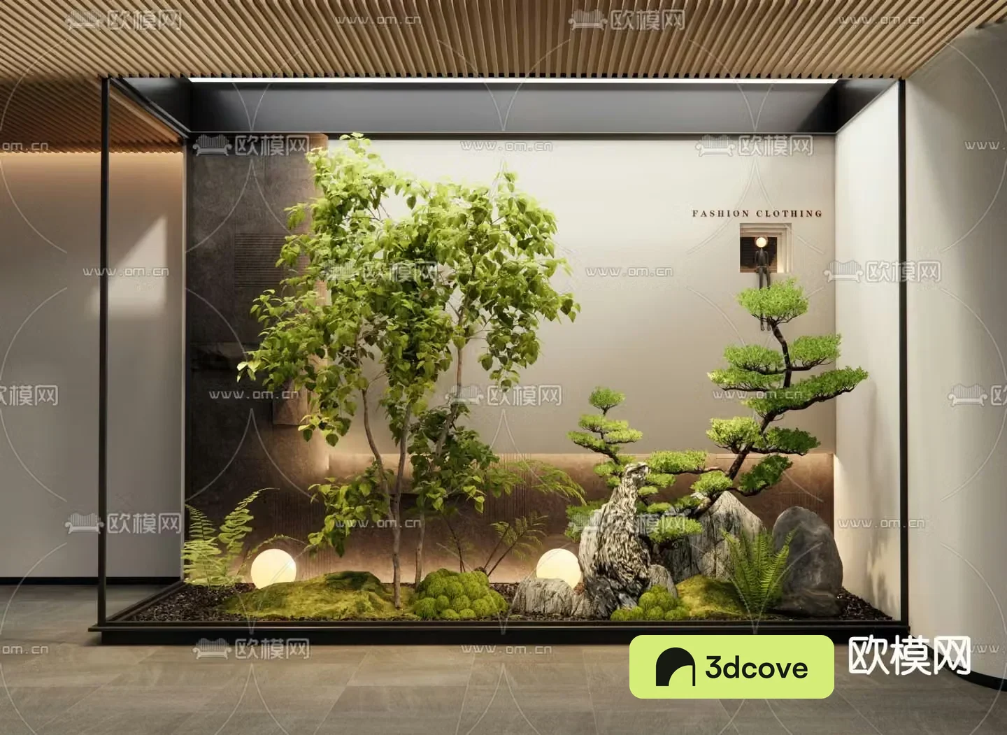 Indoor plant landscaping courtyard sketch