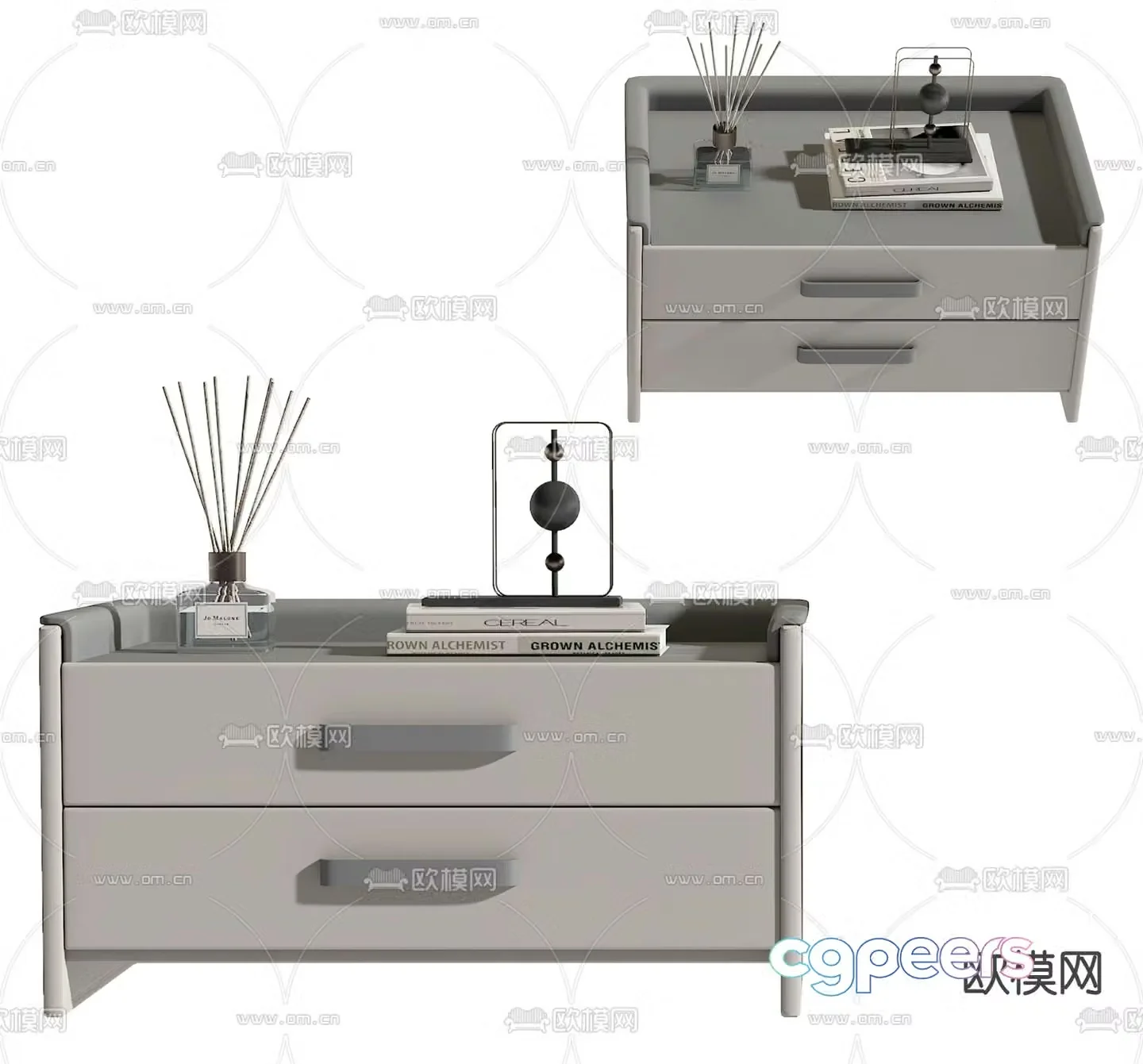 Modern bedside table 3d model