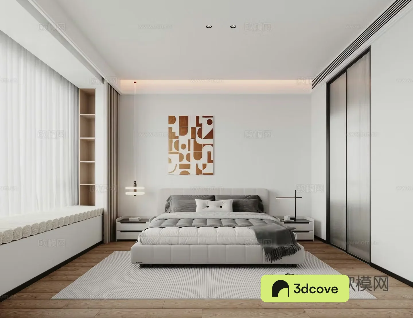 Modern master bedroom