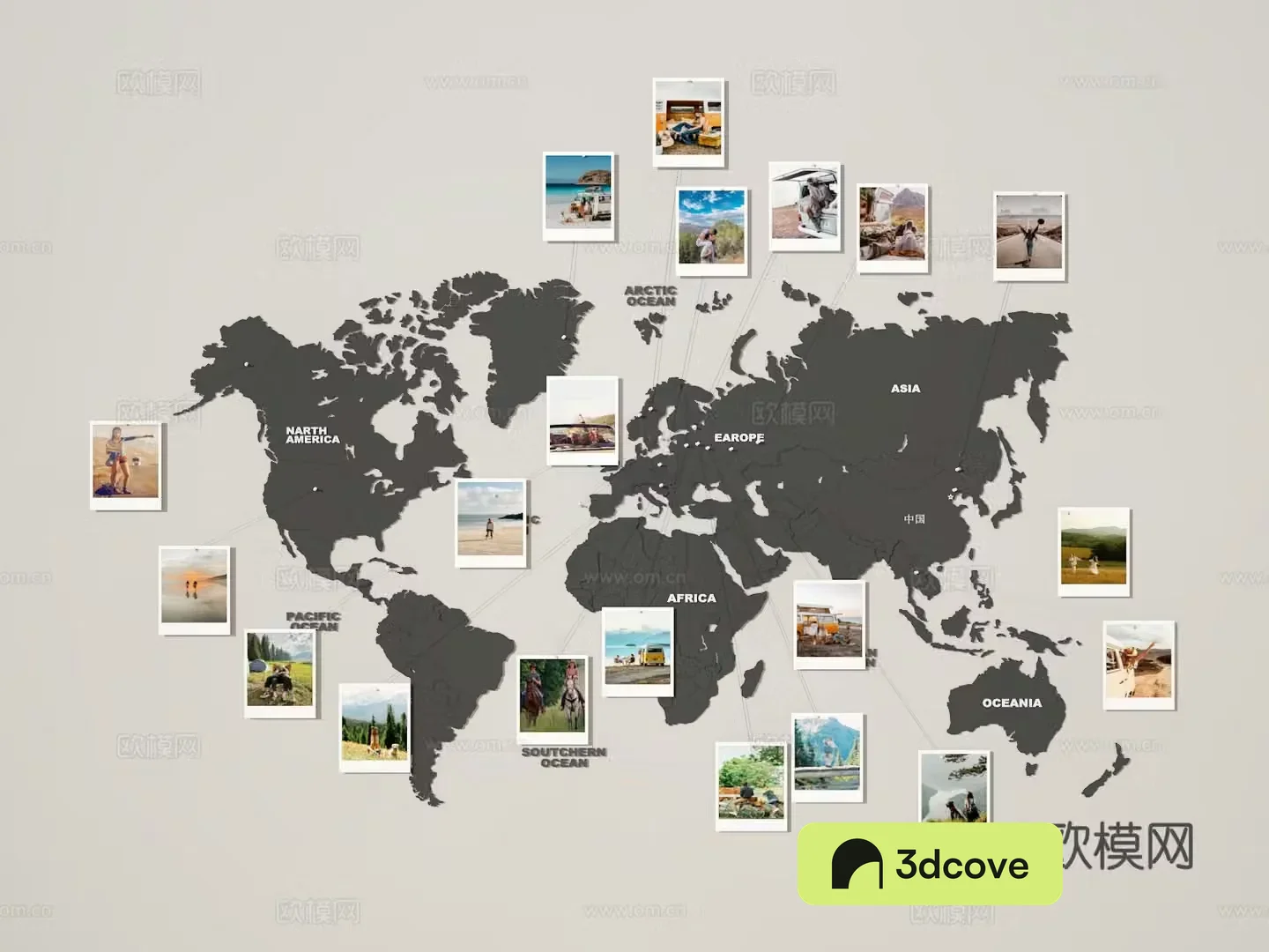 Map Photo Wall