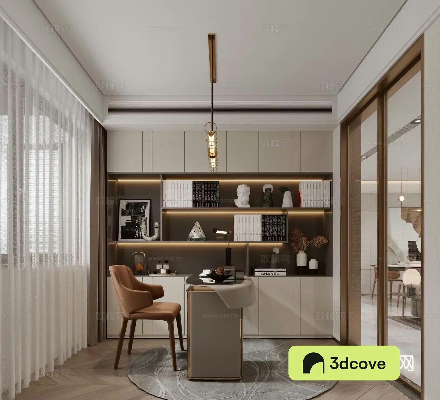 Light luxury study room