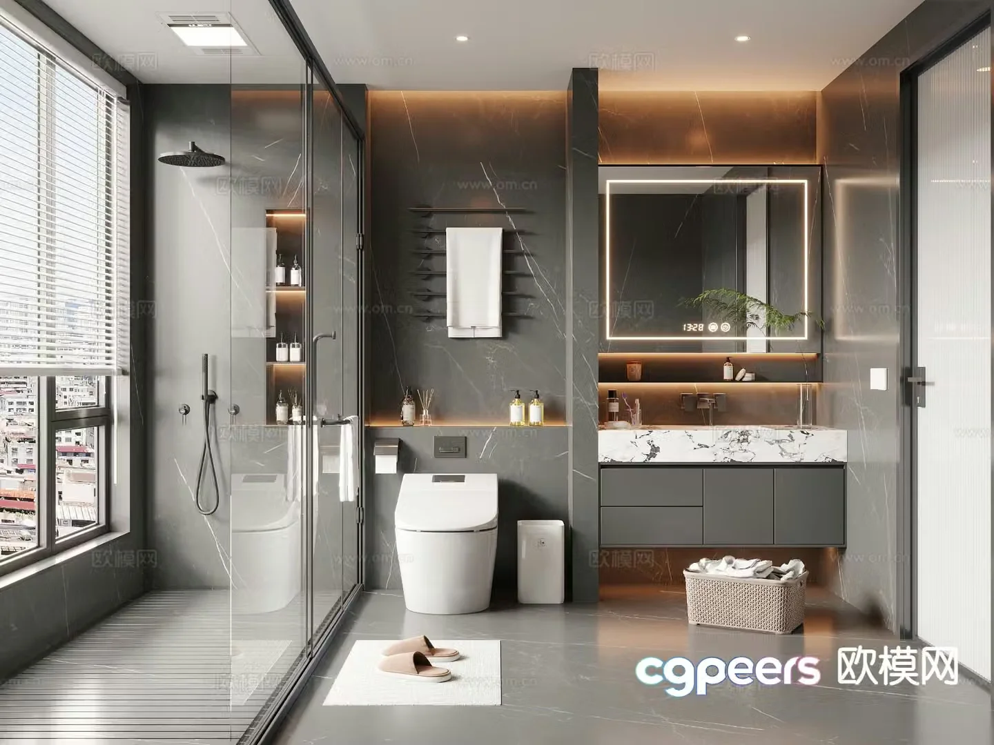 Modern bathroom bathroom 3d model