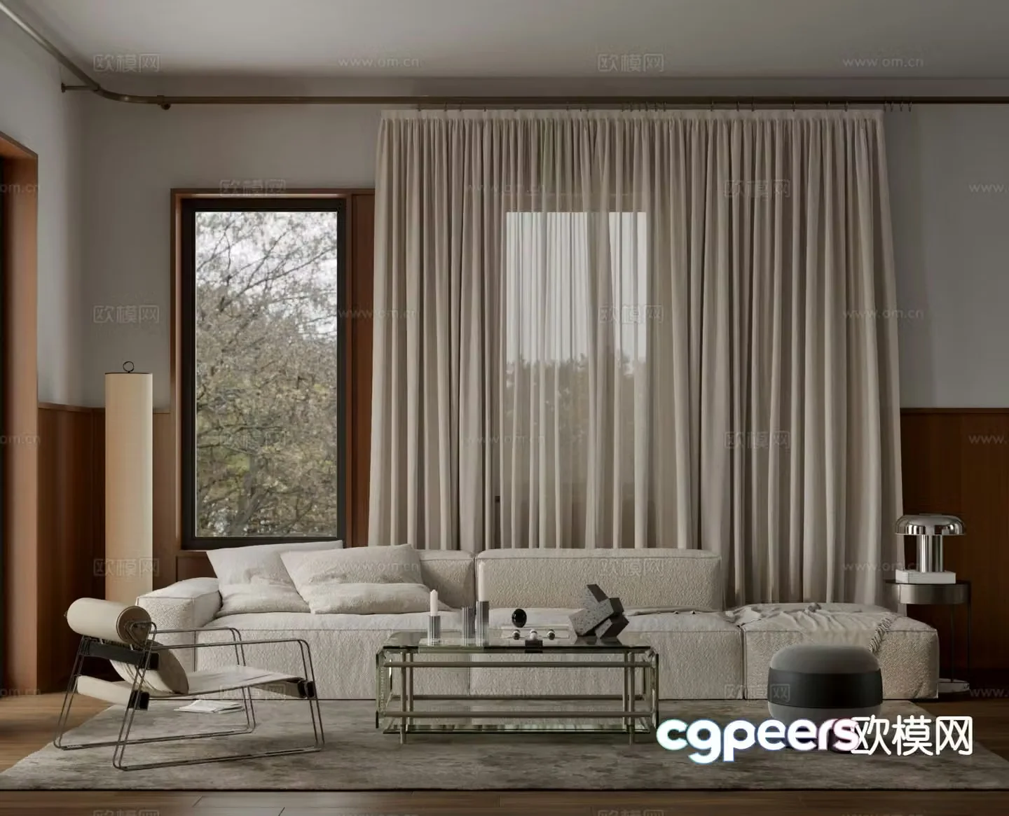 Italian sectional sofa 3d model