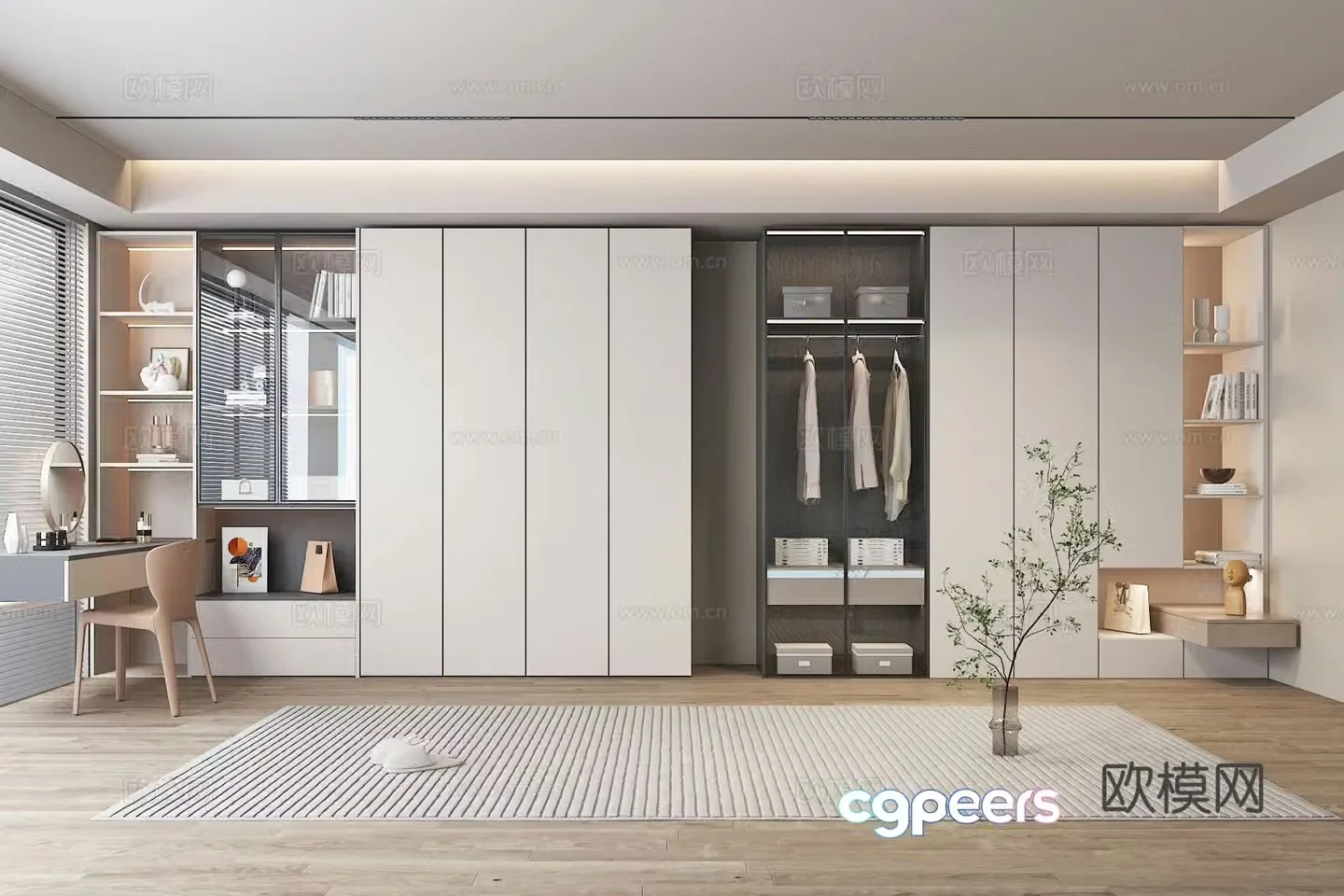 Modern wardrobe dresser 3d model