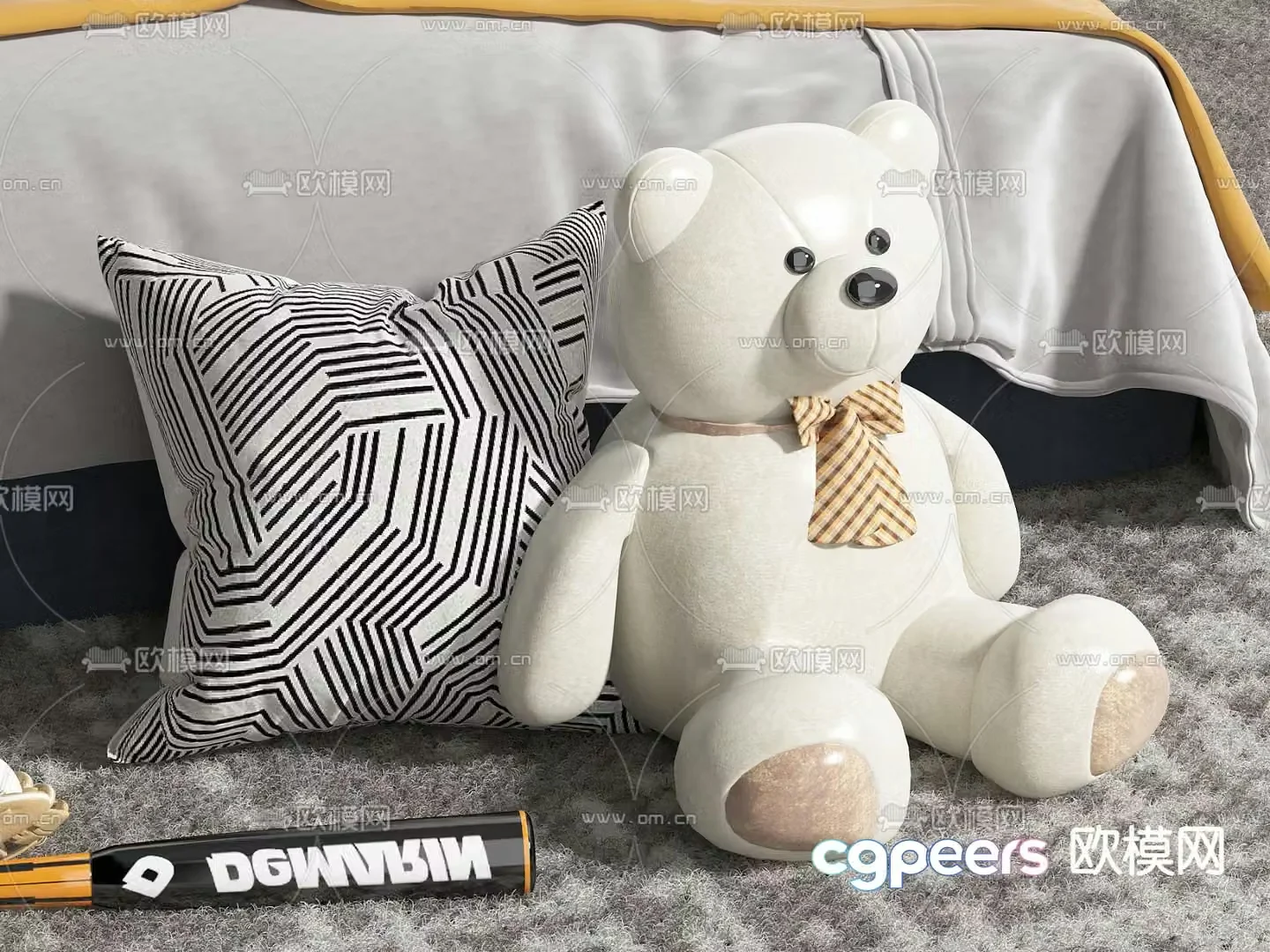teddy bear stuffed toy doll 3d model