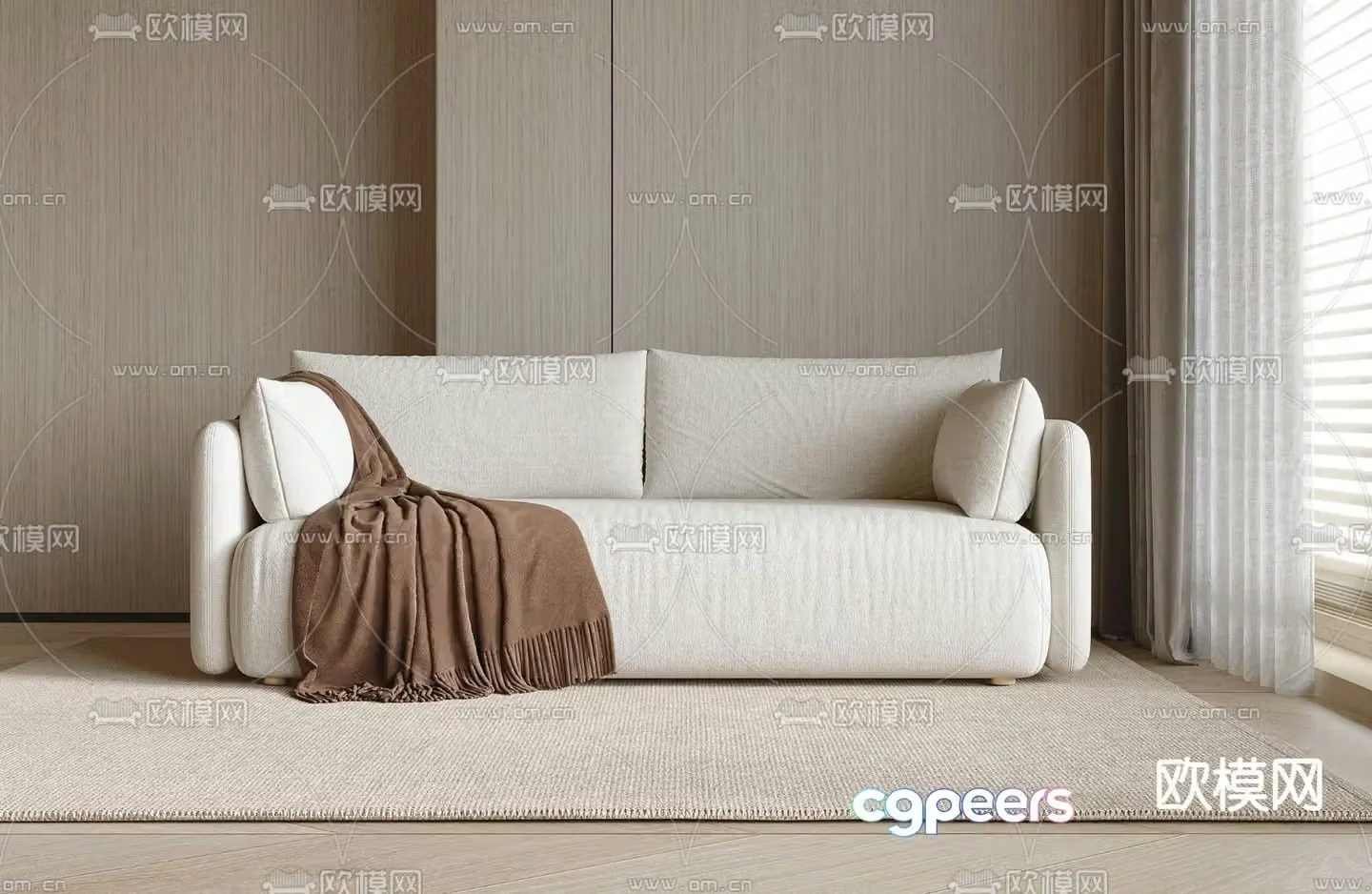 Double sofa 3d model