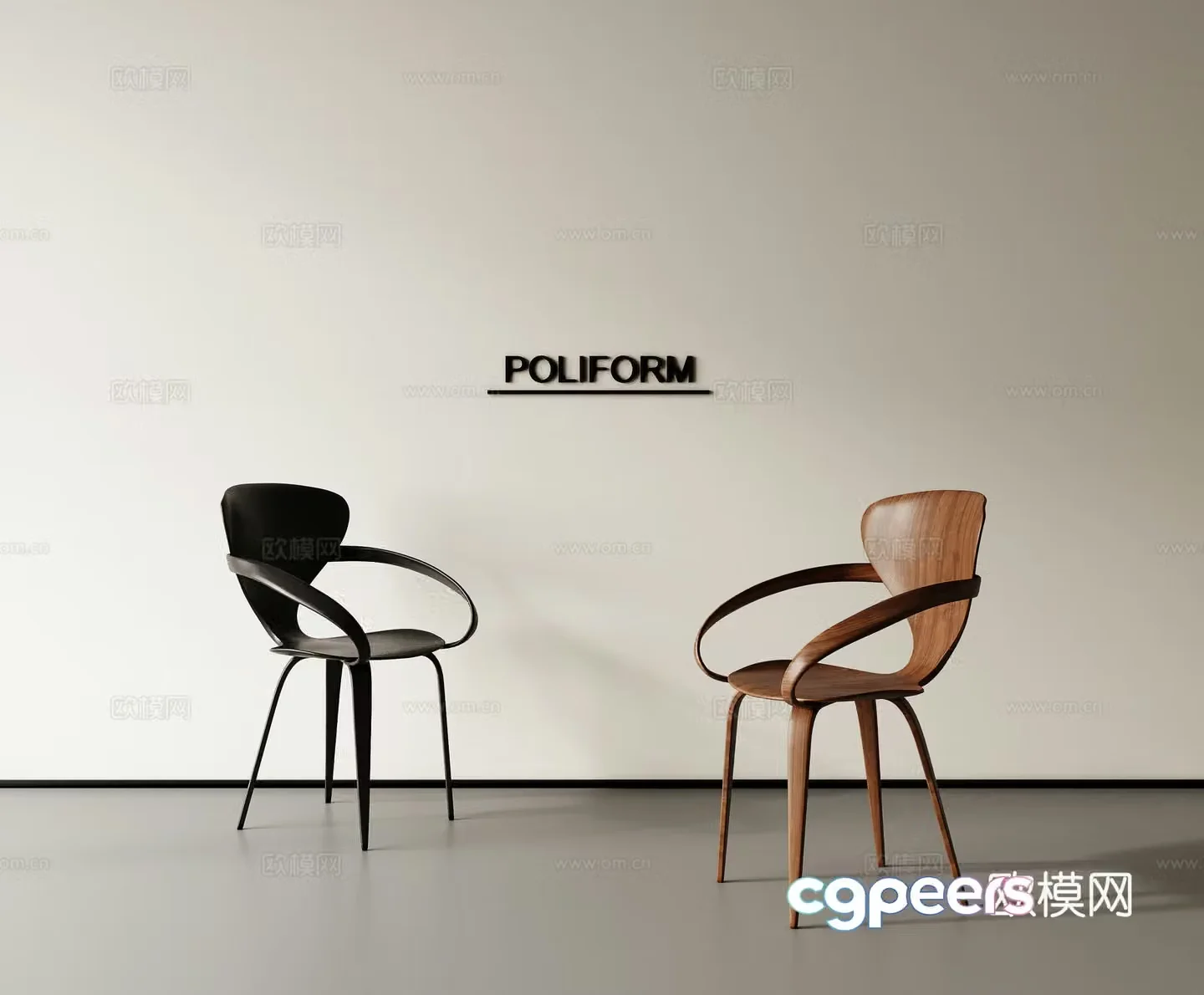 Single chair dining chair book chair 3d model