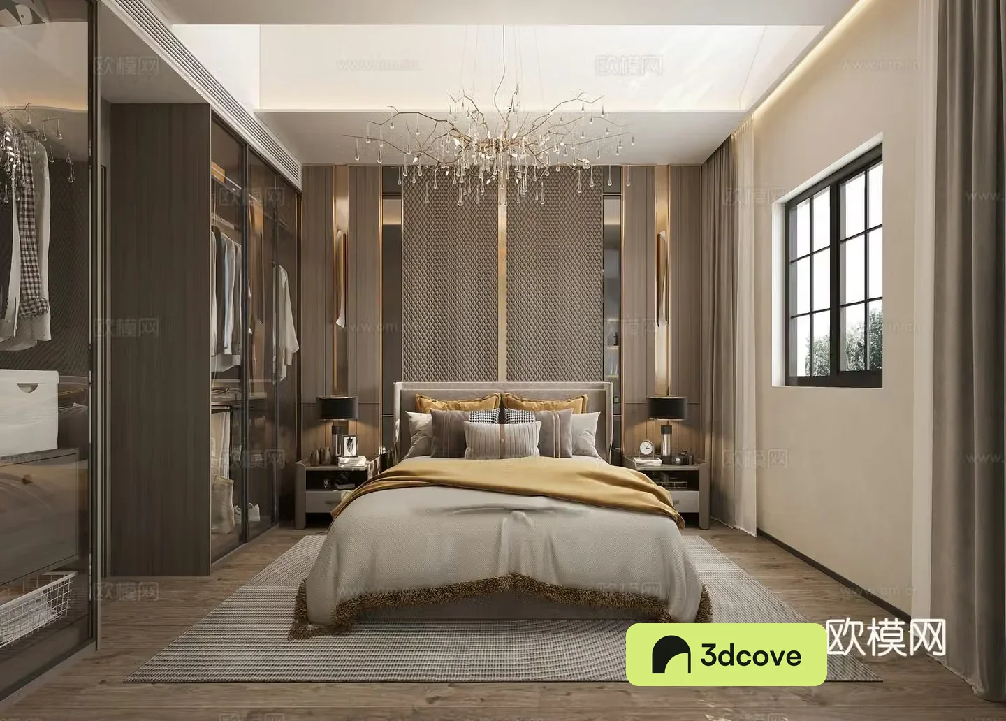 Modern light luxury bedroom