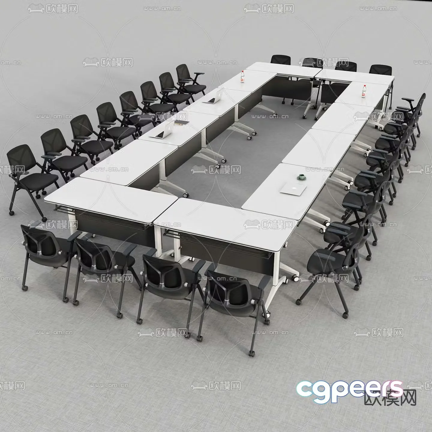 Modern conference table conference table training table 3d model