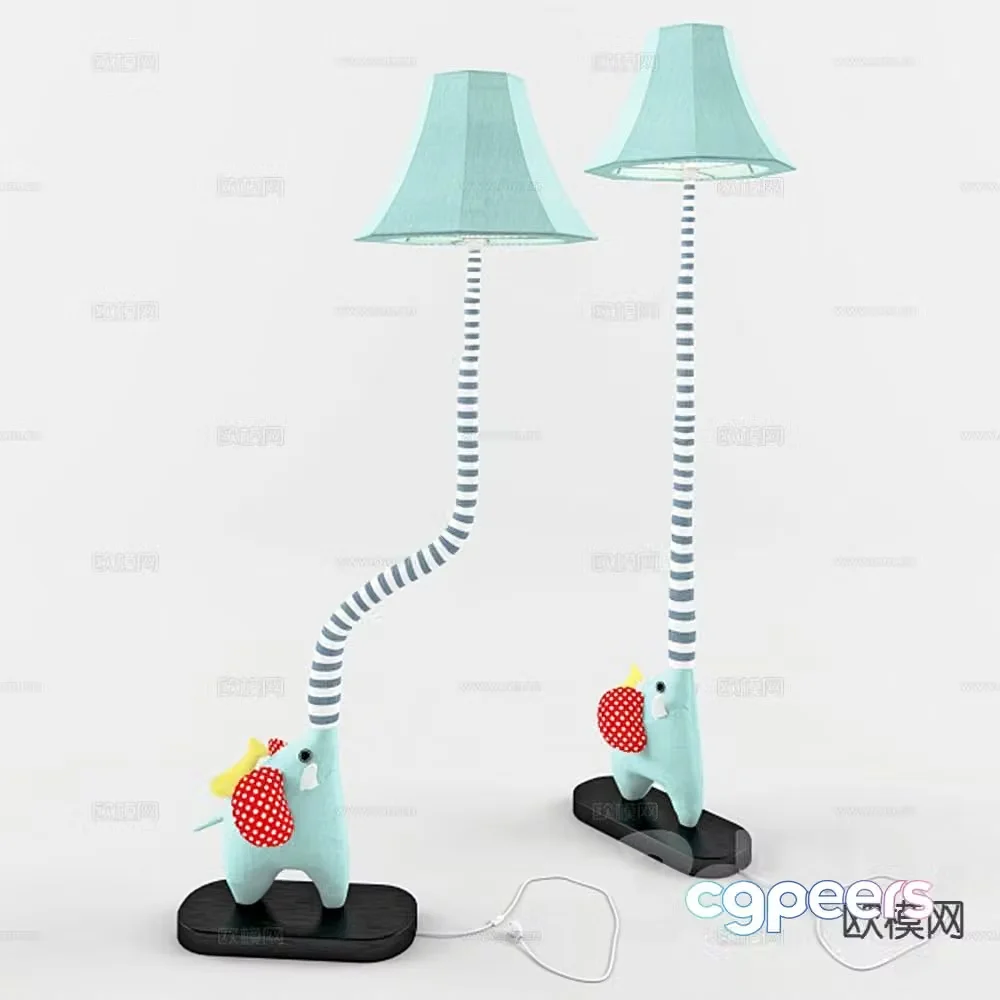 Modern cartoon desk lamp animal desk lamp 3d model
