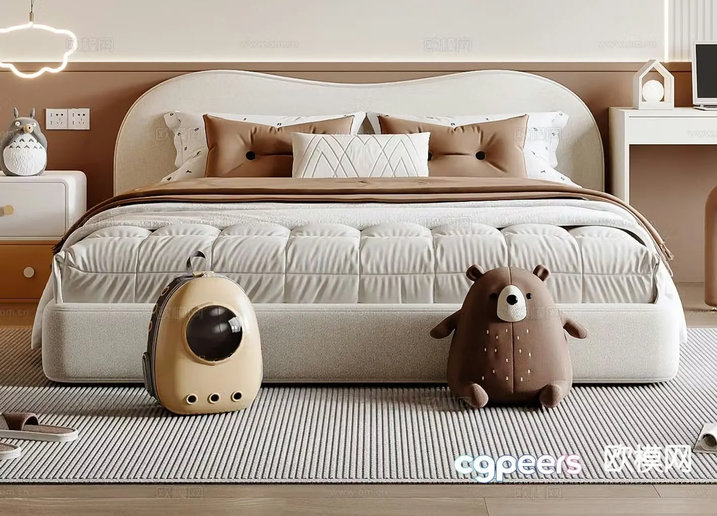 Modern children’s bed 3d model