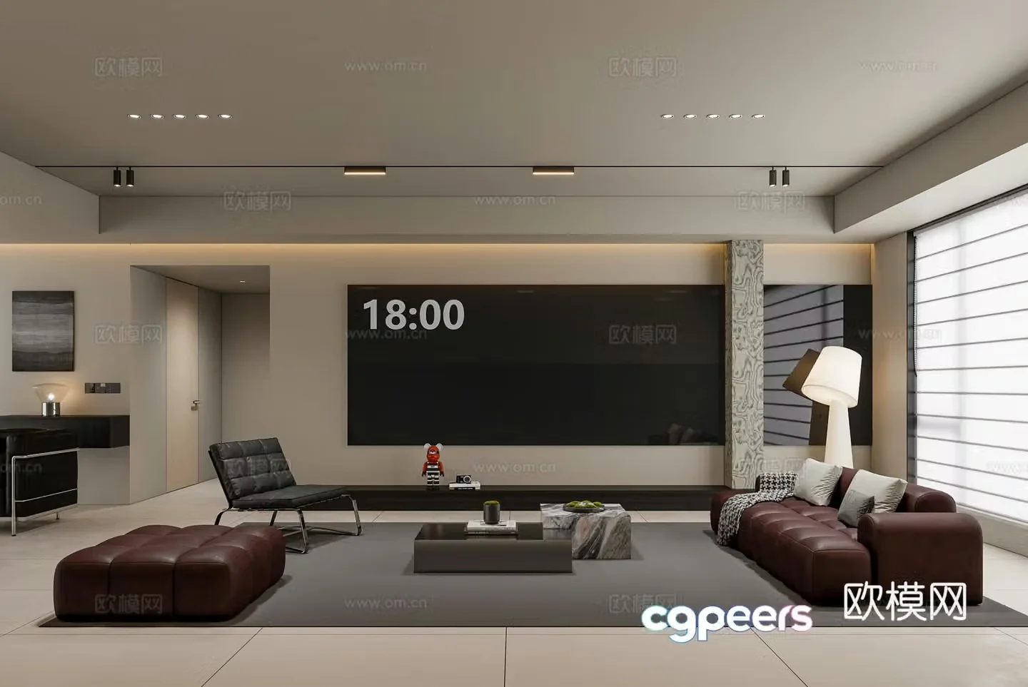Modern living room 3d model