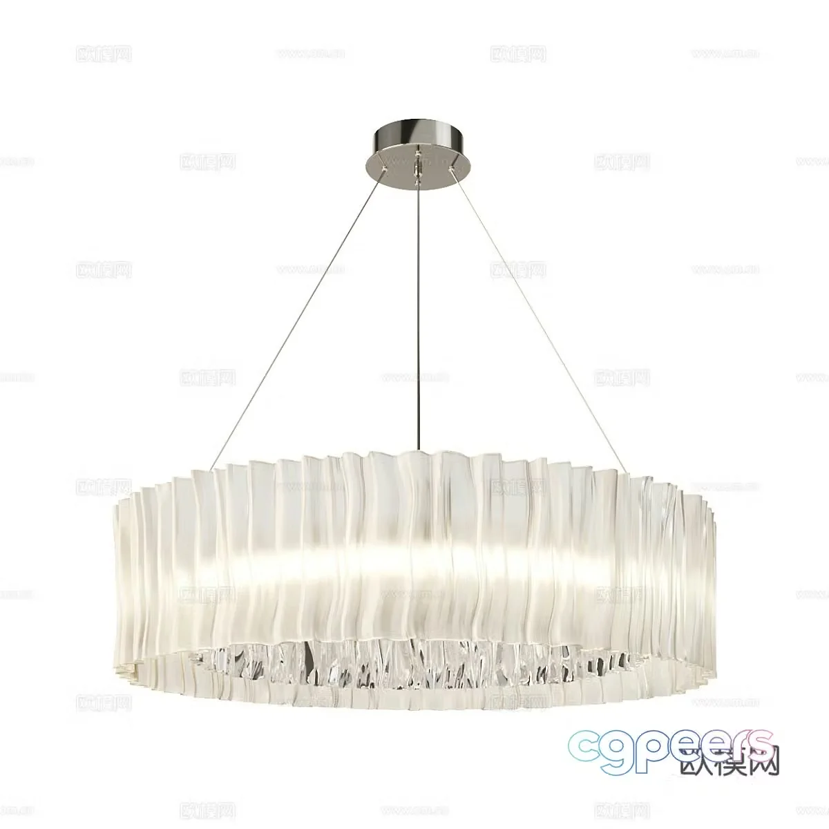 Modern minimalist chandelier 3d model