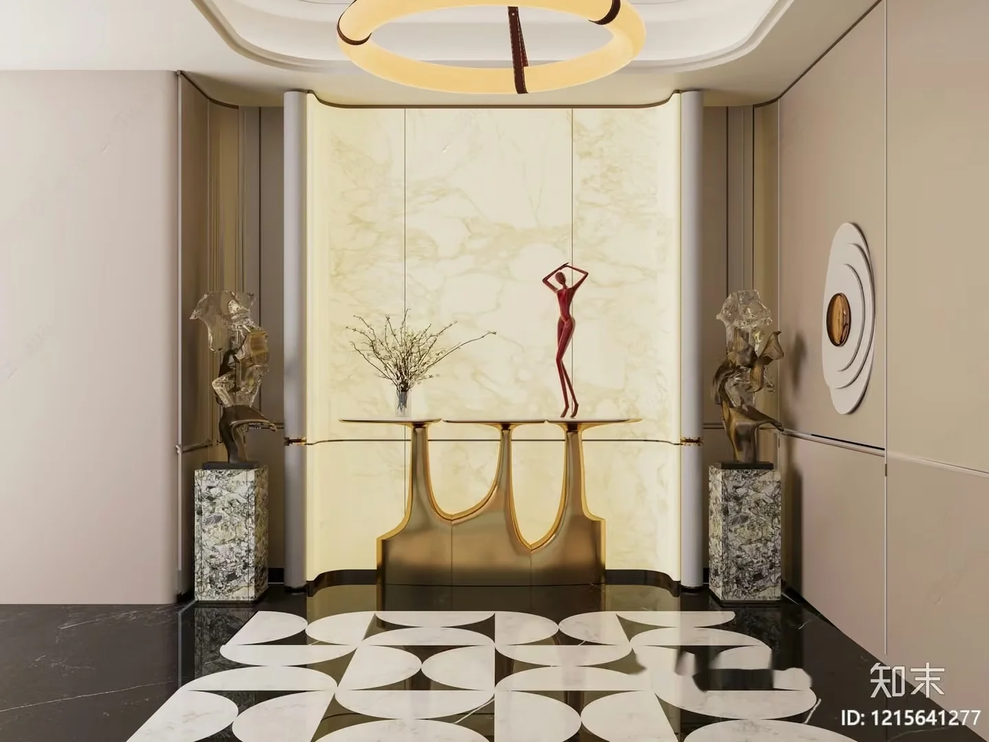 Modern Art Decor 3D Model – 17224 – VRAY Render