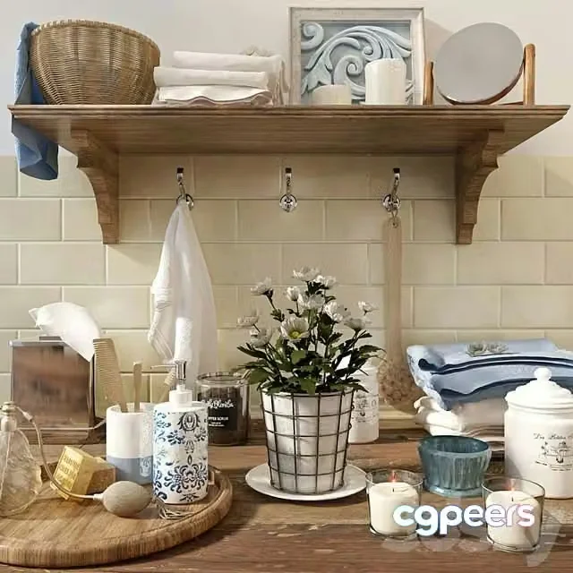 3ds Max Free – Bathroom decor set_6