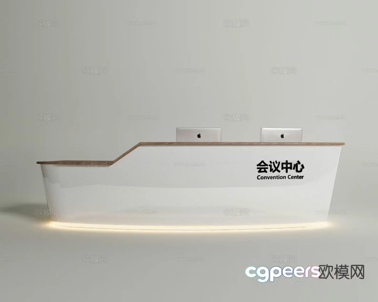Modern front desk company front desk beauty salon front desk 3d model