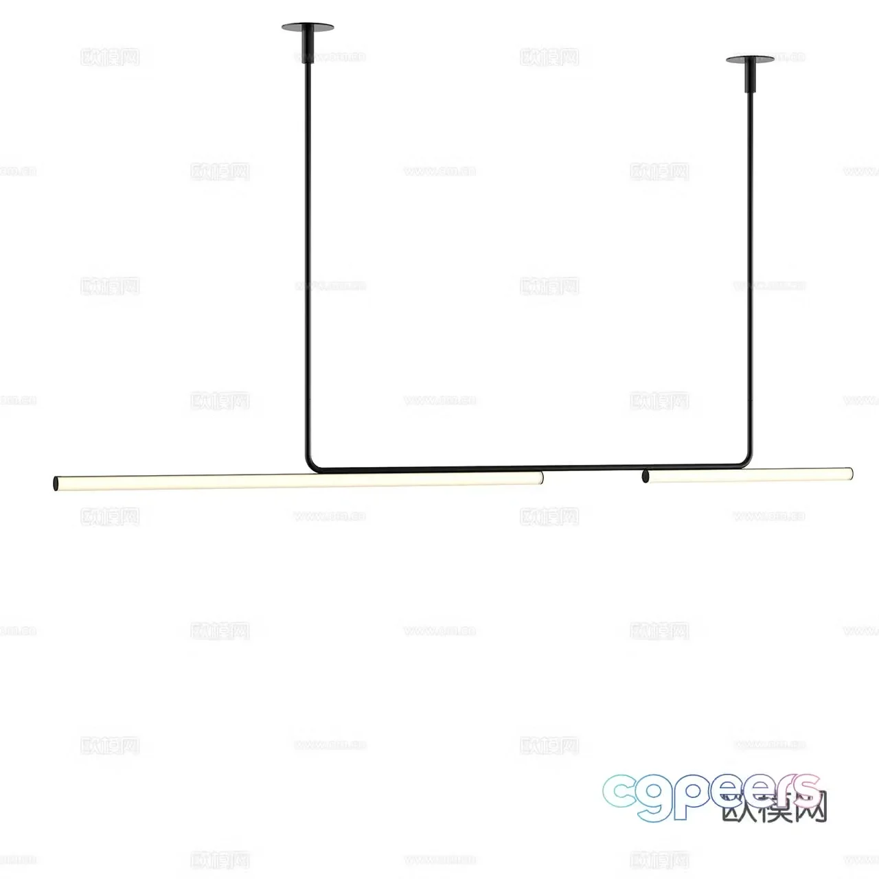 Marset Minimalist Chandeliers Long Strip Chandeliers LED Chandeliers Decorative Chandeliers 3D Model